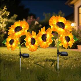 Mmhf 664832224098 Outdoor Solar Garden Stake Lights Upgraded Led Powered Light With 3 Sunflower