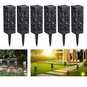 Modern Home 749403002753 New Solar Powered Pathway Led Lights - Set Of 6 Lawn/walkway Luminaries