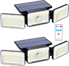 Mokot 850066336939 2 Pack Solar Outdoor Lights With Remote Motion Sensor Waterproof Brand New