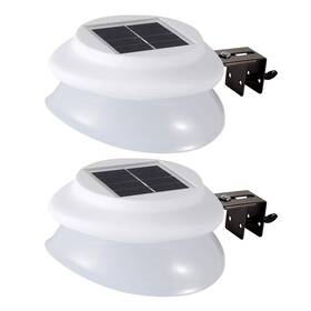 Molebit 011477424406 Solar Gutter Lights Super Bright 9 Led Waterproof Wireless Fence Lamp