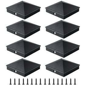 Us-mlg-2022112801 Moligou 8 Pcs 4 Inch X4 Aluminum Pyramid Fence Post Caps Deck Covers Black