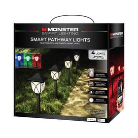 Monster 805106896928 Smart Pathway Lighting Color- Mulitcolor Mulitwhite Rgbic Ww