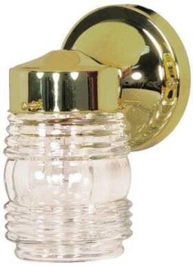 671190 Monument Outdoor Jelly Jar Wall 4-3/8 Inch X 6-3/4 Polished Brass