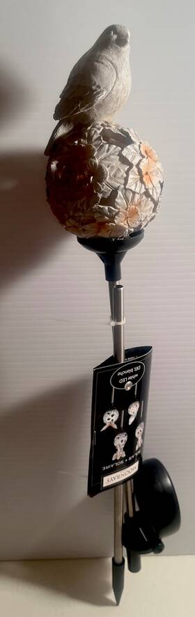Moonrays 062964911952 Morning Dove Solar White Led Stake New
