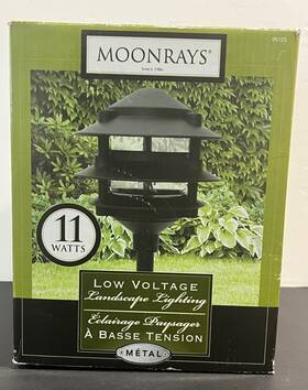 95725 Moonrays Low Voltage Black Outdoor Metal Landscape 3-tier Light -