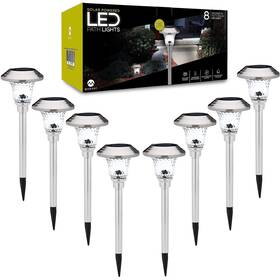 Morvat 705911300866 Led Auto Solar Powered Outdoor Path Lights With Watertight Lens For Garden Ya