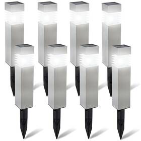 Morvat 705911300880 Solar Pathway Lights - 8-pack Auto On/off Led Powered Outdoor Waterproo
