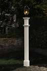 Mova94430 New England Arbors White Vinyl Lamp Post Outdoor Landscape Walkway