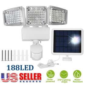 Much 600685275047 188 Led Solar Power Wall Lights Outdoor Pir Motion Sensor Security Garden Lamp