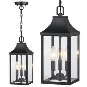 Cl210a-bk Myhxq 15ftft Large Outdoor Pendant Light Fixtures 3-light Exterior Hanging Lantern P
