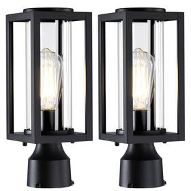 Pl101b Myhxq Outdoor Post Lights Lamp Light Fixture 2 Pack Modern Black Exterior Pos