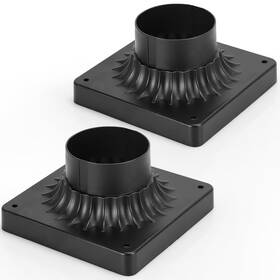 Pl102b-bk-1 Myhxq Outdoor Post Light Mounting Base 2 Pack Traditional Mount Cast Aluminum