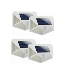 6598 Mysolar 4 Pack Waterproof 100 Led Solar Power Light Pir Motion Sensor Outdoor Lamp Wall