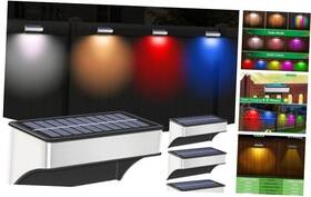 N/w 643306179485 Super Bright Solar Fence Lights Outdoor Wall And Deck 60 Lumen 4 Pack