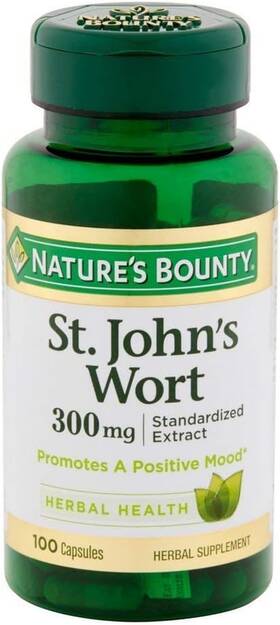 901460 Natures Bounty St. Johns Wort Pills And Herbal Health Supplement Promotes A P