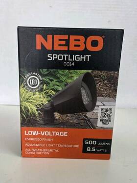Neb-lsp-0014 Nebo Spotlight 0014 Landscape Led Low Voltage All Weather Espresso Finish