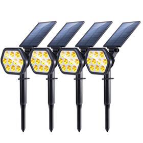 Nsl1004ww Nekteck 4pack Warm White Solar Lights Outdoor 10-led Landscape Security For Yard/garden