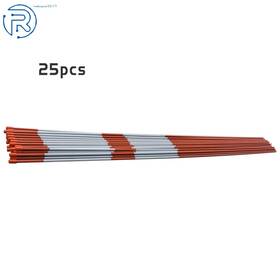 Netuera 263424 25 Pcs 6ft Orange Snow Stakes Reflective Markers 5/16 Inch Diameter Driveway