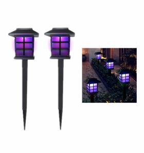 Lhs-house-2pcs-purple Newote Outdoor Solar Pathway Lights Waterproof 2-packs Outside Led Decorative