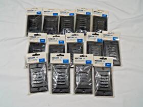 Nicor 767706087772 Lot Of 14 Black Horizontal Faceplates #68