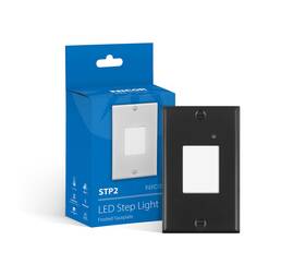 Stp2f120bkpc Nicor 767706207057 Stp2 Frosted Black Led Step Light With Photocell