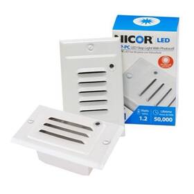 Stp-10-120-wh Nicor 3 Lighting Led Step Lights With Vertical And Horizontal White Faceplates