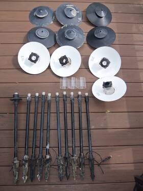 Gd-2612 Nightscaping Aluminum Black Low Voltage Landscape Path Lights Lot Of 10