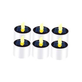 6psloartl Ningyamaoyi Solar Tealight Candles Outdoor Waterproof 6 Pack Recharable Powered