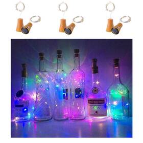 Ninite Lights 748966263533 6 Pack Solar Powered Wine Bottle 20 Led Waterproof Copper Cork L