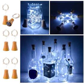 Sg-lhh4084-cc2 Ninite Lights 6 Pack Solar Powered Wine Bottle 20 Led Waterproof Assorted Colors