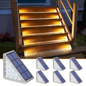 Niorsun 736091741071 Solar Step Lights For Outside6 Pack Warm White Stair Outdoor