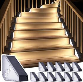 Ds-sjxltd-01  No Solar Step Lights For Outside 12 Pack Stair Outdoor Waterproof