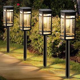 Hr24wh08 No 8 Pack Solar Lights Outdoor Waterproof For Garden Pathway Walkway Driveway