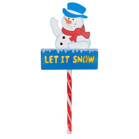 33406665 Northlight 28.5 Inch Lighted Snowman Ftlet It Snowft Christmas Lawn Stake Clear Lights
