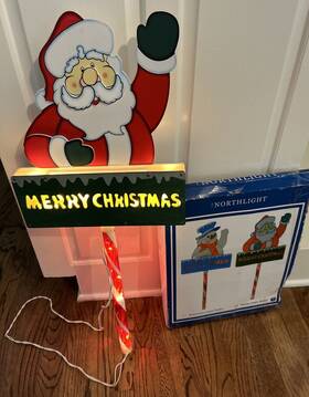 33406666 Northlight 28 Inch Lighted Santa Claus Ftmerry Christmasft Lawn Stake - Clear Lights