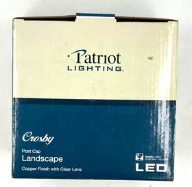 Pl250c Ntertainment House Patriot Crosby Copper Color Solar Post Cap Light