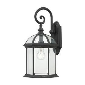 4966 Nuvo Lighting 60/4966 - Boxwood 19 Inch Outdoor Wall Lantern Black With Clear Beveled Glass