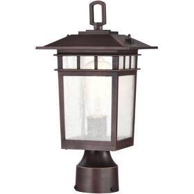 5955 Nuvo Lighting 60/5955 Cove Neck 14 Inch Rustic Bronze Post Lantern Small