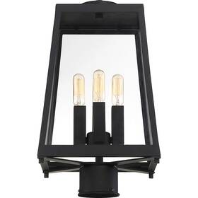 60-6585 Nuvo Lighting Halifax 4 Light Post Lantern Matte Black/clear Glass -
