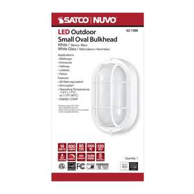 1388 Nuvo Lighting 62/1388 - Led Small Oval Outdoor Bulk Head Utility Light White
