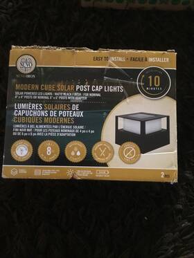 Bicsgl-12blk Nuvoiron Sgl-14-b-w Solar Post Cap Lights For 3x3 4x4 5x5 Posts - Black 2 Pack