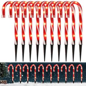 Nuy Nearly Upon You 633690045848 Christmas Candy Cane Pathway Markers Lights Canes Outdoor 10 I