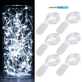 Hm.0001 Oakhaomie 6 Pack Fairy Lights Battery Operated Waterproof String Firefly L
