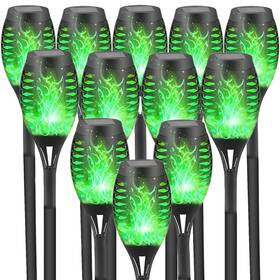 Obimeeo 652401736714 Flickering Solar Lights Outdoor Torch Flame Garden Decor For Ou