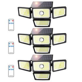 Oee214a05 Omibee 3000lm Solar Lights Outdoor 4 Adjustable Heads Motion Sensor Wi