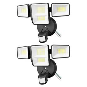 Oee22d70g Omibee 70w 7000lm Security Lights Outdoor 4-head Led Motion Sensor Flood Light 650