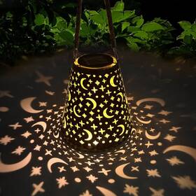 Omraytu 614141687602 Hanging Solar Lanterns Outdoor Waterproof Star Moon Lights Meta