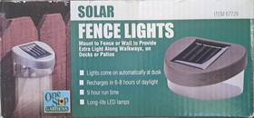 67729 One Stop Gardens 4 Solar Powered Deck Fence Wall Patio Outdoor Path Dusk To Dawn Lights Led Lamps