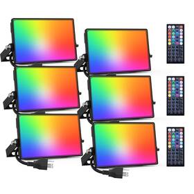 G20rgbw Onforu 6 Pack Rgb Led Flood Light Outdoor 25w Diy Color Changing Uplights With Remo