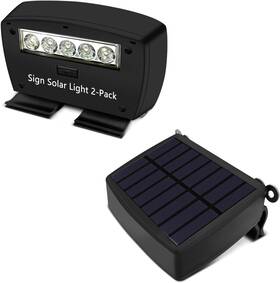 Oossxx 313116628663 Solar Powerd Deck Led Light Clip-on Yard Security Sign